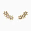 ULLA JOHNSON Kavi Crystal Mix Stud Climber Earring - Crystal