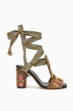ULLA JOHNSON Celina Embellished High Heel - Solar
