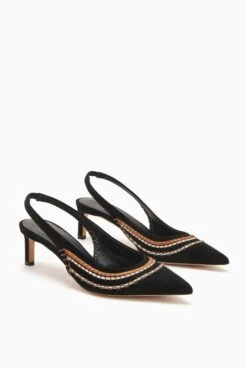 ULLA JOHNSON Antonia Sling Back - Noir -ULLA JOHNSON Outlet FA231008 SLINGBACKWITHSTITCHDETAIL NOIR d r web df90d8e8 372c 48b8 81d1 6ca905bf6c18