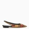 ULLA JOHNSON Isadora Embellished Sling Back Flat - Solar