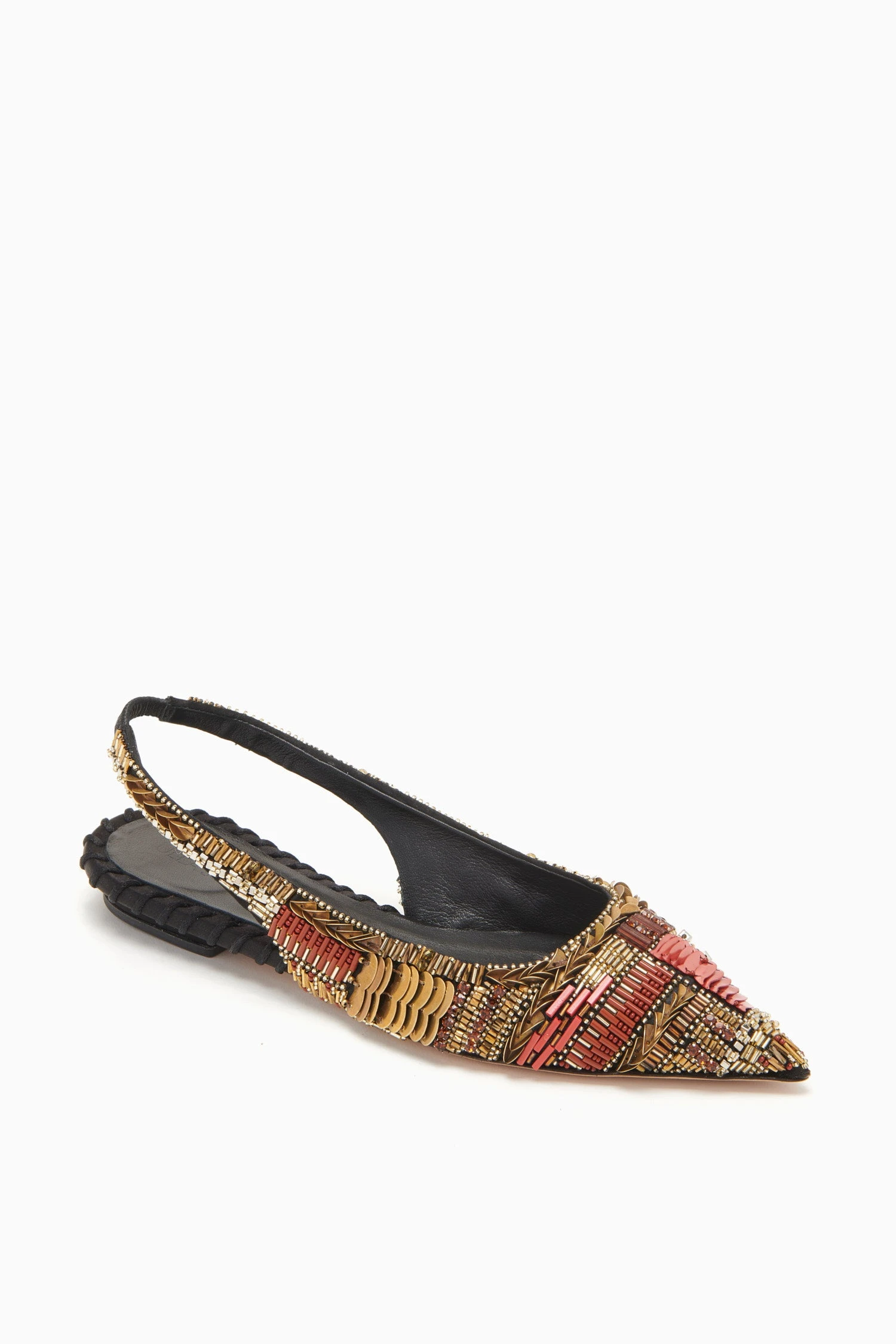 ULLA JOHNSON Isadora Embellished Sling Back Flat - Solar 2 ULLA JOHNSON Isadora Embellished Sling Back Flat - Solar - Image 2