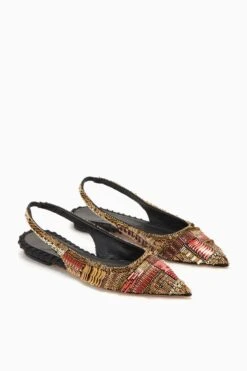 ULLA JOHNSON Isadora Embellished Sling Back Flat - Solar 7 ULLA JOHNSON Isadora Embellished Sling Back Flat - Solar -ULLA JOHNSON Outlet FA231009 EMBELLISHEDSLINGBACKFLAT NOIR d r web