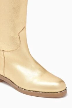 ULLA JOHNSON Ninia Riding Boot - Gold -ULLA JOHNSON Outlet FA231018 NINIARIDINGBOOT GOLD c r web