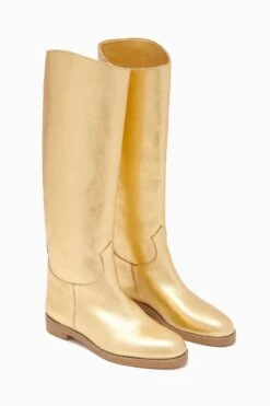 ULLA JOHNSON Ninia Riding Boot - Gold -ULLA JOHNSON Outlet FA231018 NINIARIDINGBOOT GOLD d r web