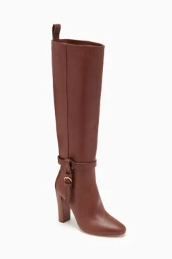 ULLA JOHNSON Annette Knee High Boot - Mahogany -ULLA JOHNSON Outlet FA231019 ANNETTEKNEEHIGHBOOT MAHOGANY b r web
