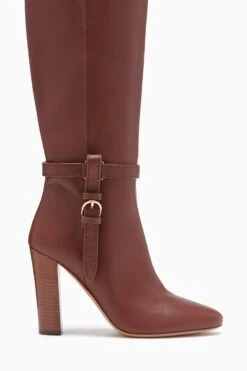 ULLA JOHNSON Annette Knee High Boot - Mahogany -ULLA JOHNSON Outlet FA231019 ANNETTEKNEEHIGHBOOT MAHOGANY c r web
