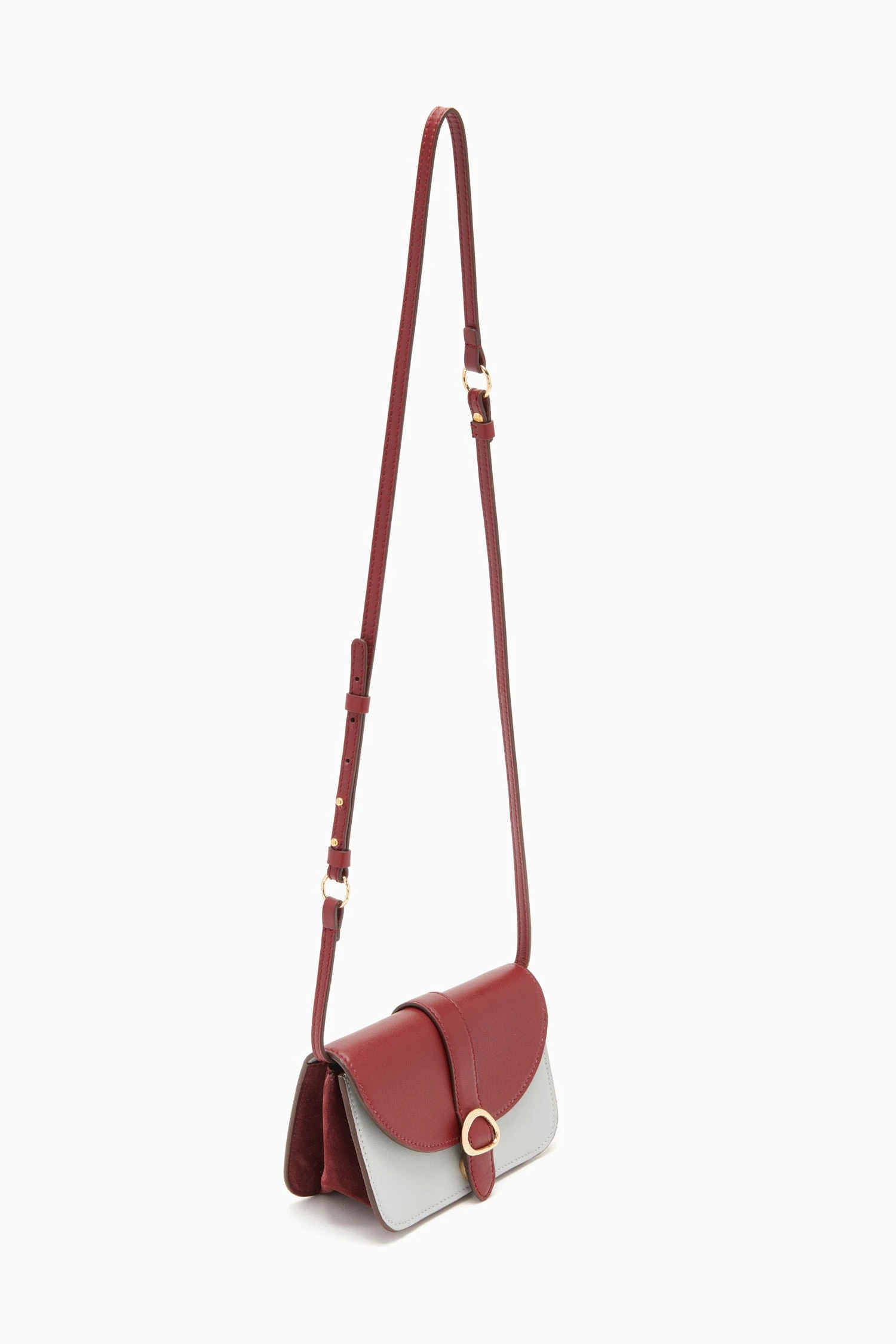 ULLA JOHNSON Esme Small Crossbody - Mahogany Colorblock - Image 3