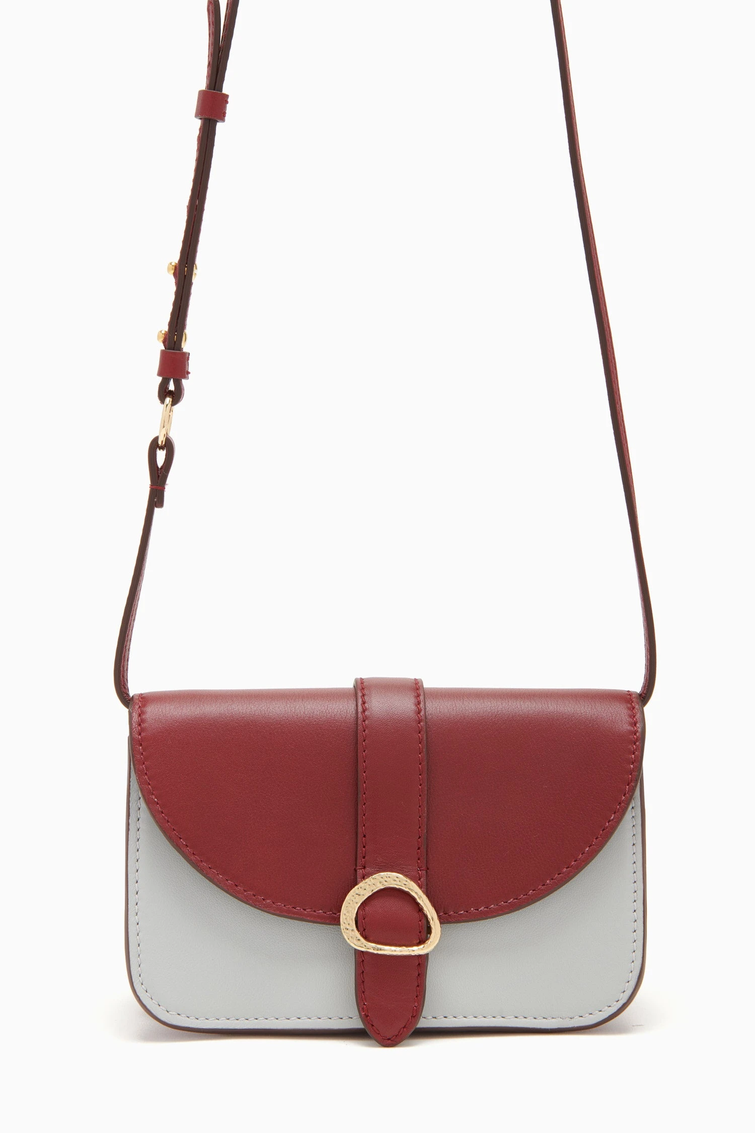 ULLA JOHNSON Esme Small Crossbody - Mahogany Colorblock - Image 4