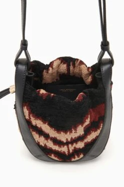 ULLA JOHNSON Lee Pouch - Obsidian -ULLA JOHNSON Outlet FA231123 LEEPOUCH GEOJACQUARD d r web