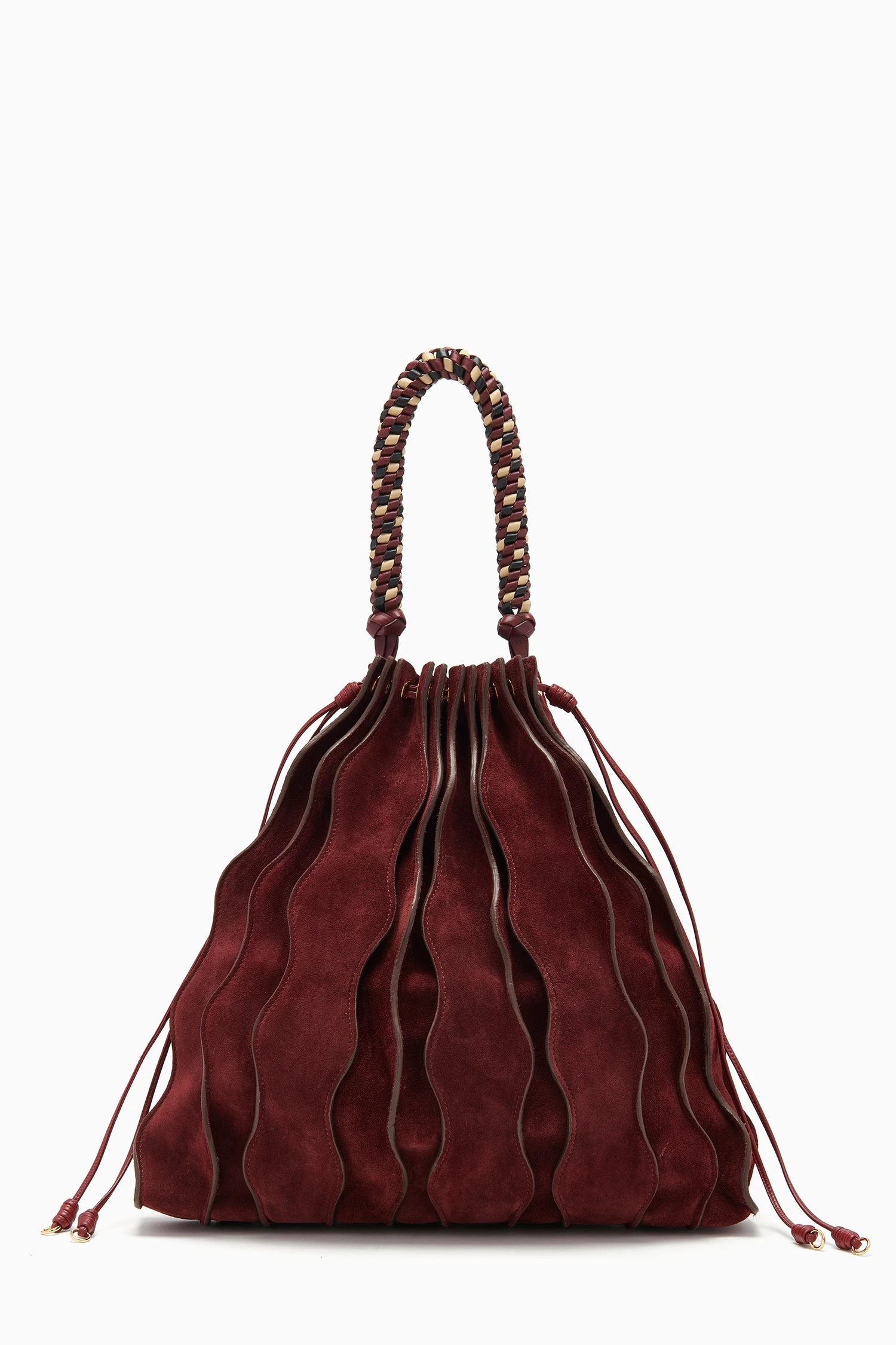 ULLA JOHNSON Adria Large Pleated Wave Bag - Mahogany 2 ULLA JOHNSON Adria Large Pleated Wave Bag - Mahogany - Image 2