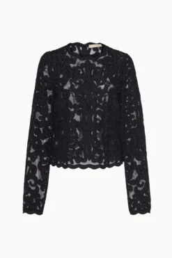 ULLA JOHNSON Ursa Applique Long Sleeve Top - Noir 9 ULLA JOHNSON Ursa Applique Long Sleeve Top - Noir -ULLA JOHNSON Outlet FA250200 UrsaAppliqueLongSleeveTop NOIR a Web