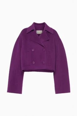 ULLA JOHNSON Marta Double Faced Wool Cropped Coat - Thistle 9 ULLA JOHNSON Marta Double Faced Wool Cropped Coat - Thistle -ULLA JOHNSON Outlet FA251212 MartaDoubleFacedWoolCroppedCoat THISTLE a Web