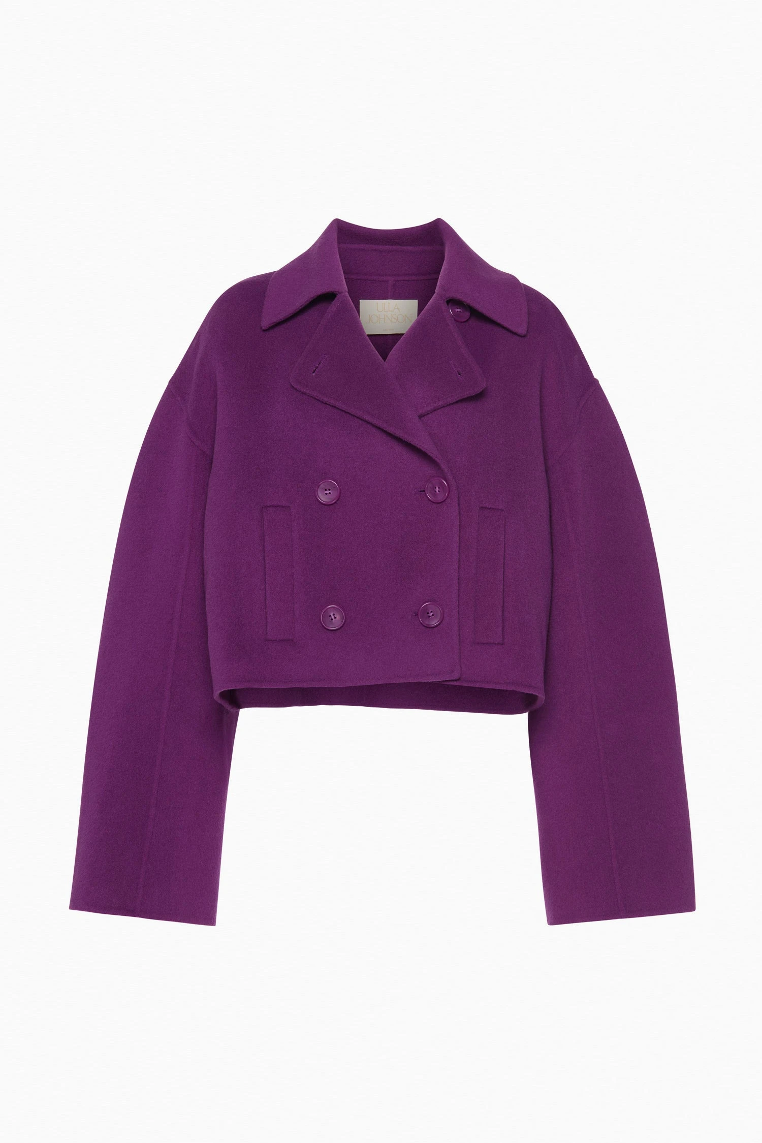 ULLA JOHNSON Marta Double Faced Wool Cropped Coat - Thistle 5 ULLA JOHNSON Marta Double Faced Wool Cropped Coat - Thistle - Image 5