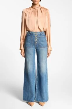 ULLA JOHNSON The Gwynne Jean - Danube -ULLA JOHNSON Outlet GWYNNE DENIM0545 ALT