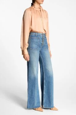 ULLA JOHNSON The Gwynne Jean - Danube -ULLA JOHNSON Outlet GWYNNE DENIM0563 ALT2