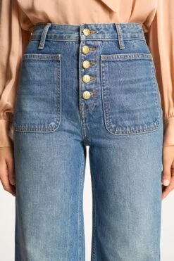 ULLA JOHNSON The Gwynne Jean - Danube -ULLA JOHNSON Outlet GWYNNE DENIM0589 ALT4