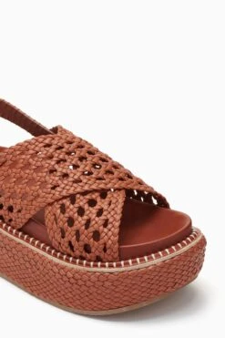 ULLA JOHNSON Gili Woven Leather Flatform - Sierra -ULLA JOHNSON Outlet PF231005 WovenLeatherFlatform Sierra c r web