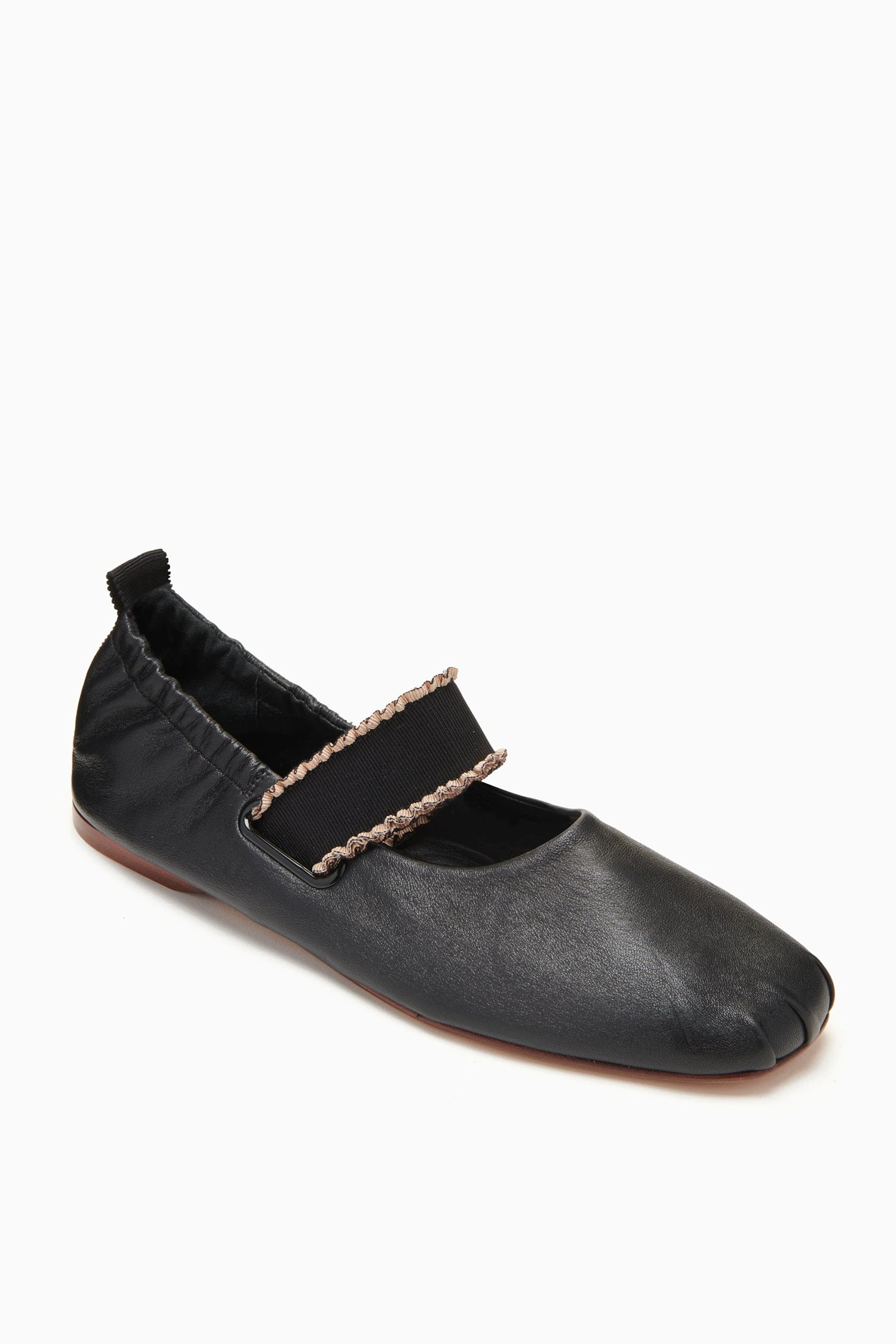 ULLA JOHNSON Eliza Elastic Ballet Flat - Noir 2 ULLA JOHNSON Eliza Elastic Ballet Flat - Noir - Image 2