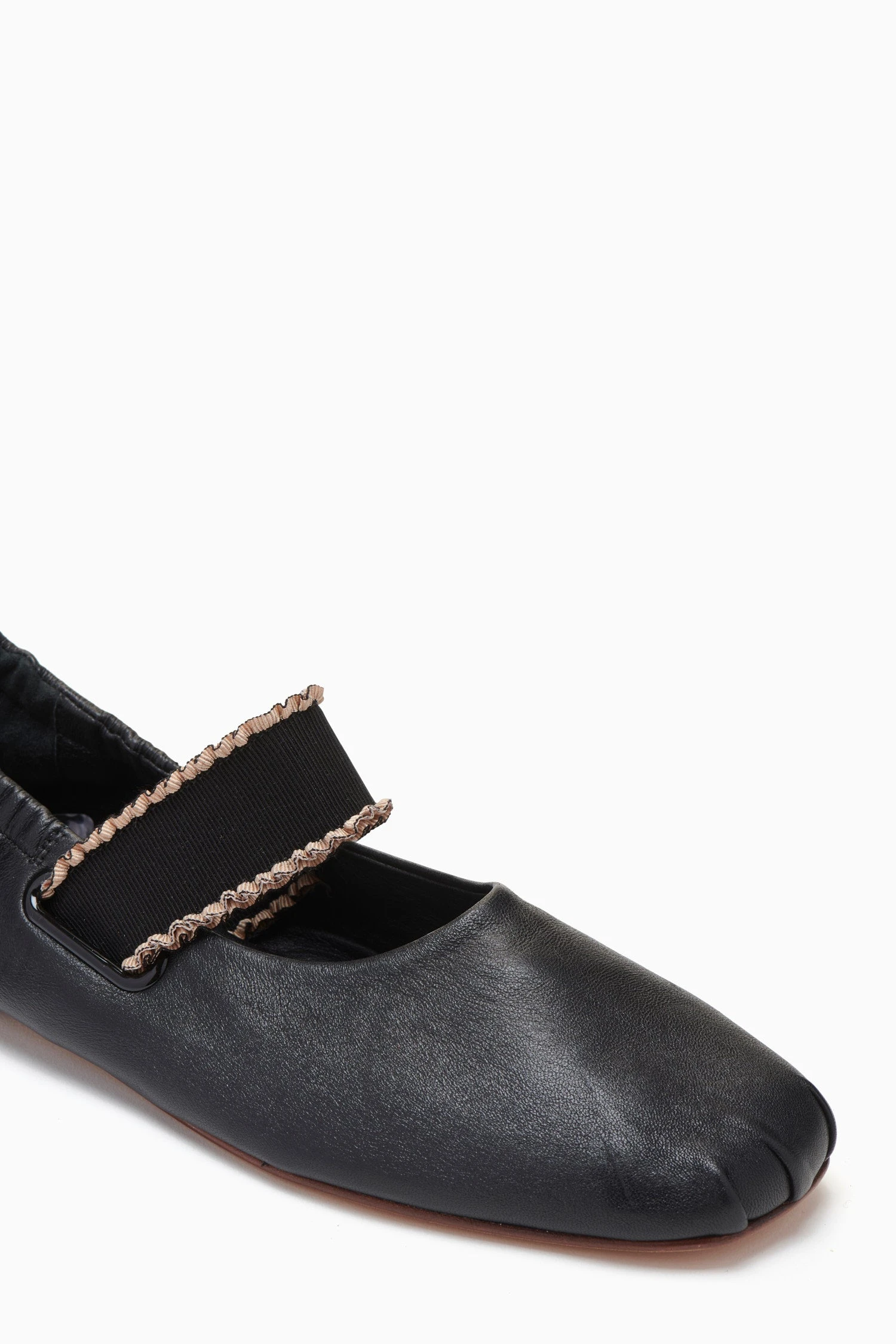 ULLA JOHNSON Eliza Elastic Ballet Flat - Noir 3 ULLA JOHNSON Eliza Elastic Ballet Flat - Noir - Image 3