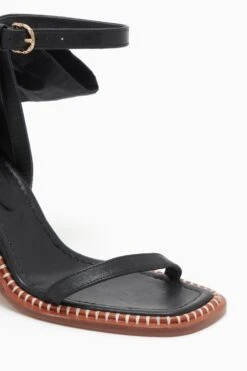 ULLA JOHNSON Lina Bow High Heel - Noir -ULLA JOHNSON Outlet PF231013 LinaBowHighHeel NOIR c r web