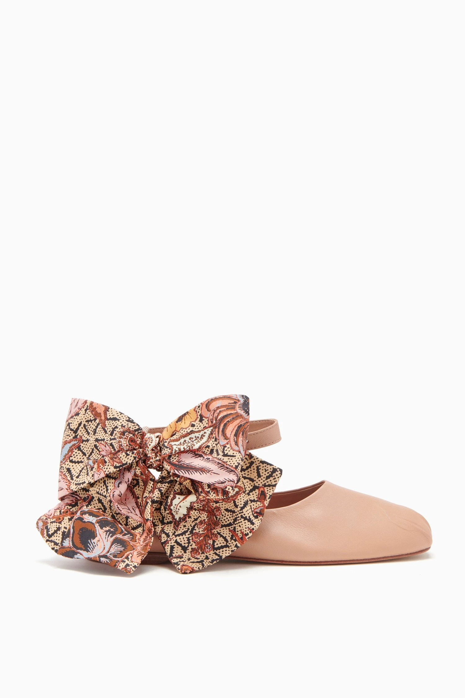 ULLA JOHNSON Eliza Bow Ballet Flat - Wheat Flower 1 ULLA JOHNSON Eliza Bow Ballet Flat - Wheat Flower