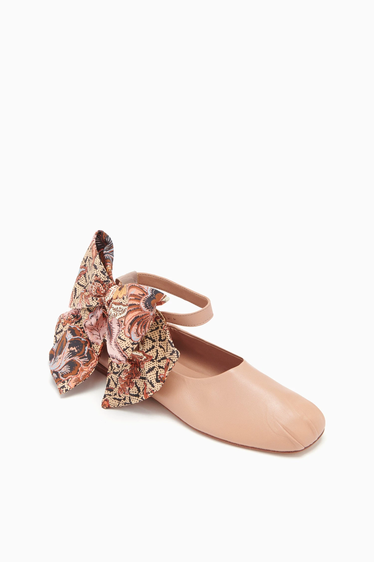 ULLA JOHNSON Eliza Bow Ballet Flat - Wheat Flower 2 ULLA JOHNSON Eliza Bow Ballet Flat - Wheat Flower - Image 2