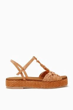 ULLA JOHNSON Shayna Macrame Braided Flatform - Sierra