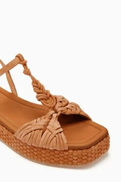 ULLA JOHNSON Shayna Macrame Braided Flatform - Sierra -ULLA JOHNSON Outlet PF231021 BraidedFlatform Sierra c r web