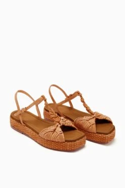 ULLA JOHNSON Shayna Macrame Braided Flatform - Sierra -ULLA JOHNSON Outlet PF231021 BraidedFlatform Sierra d r web