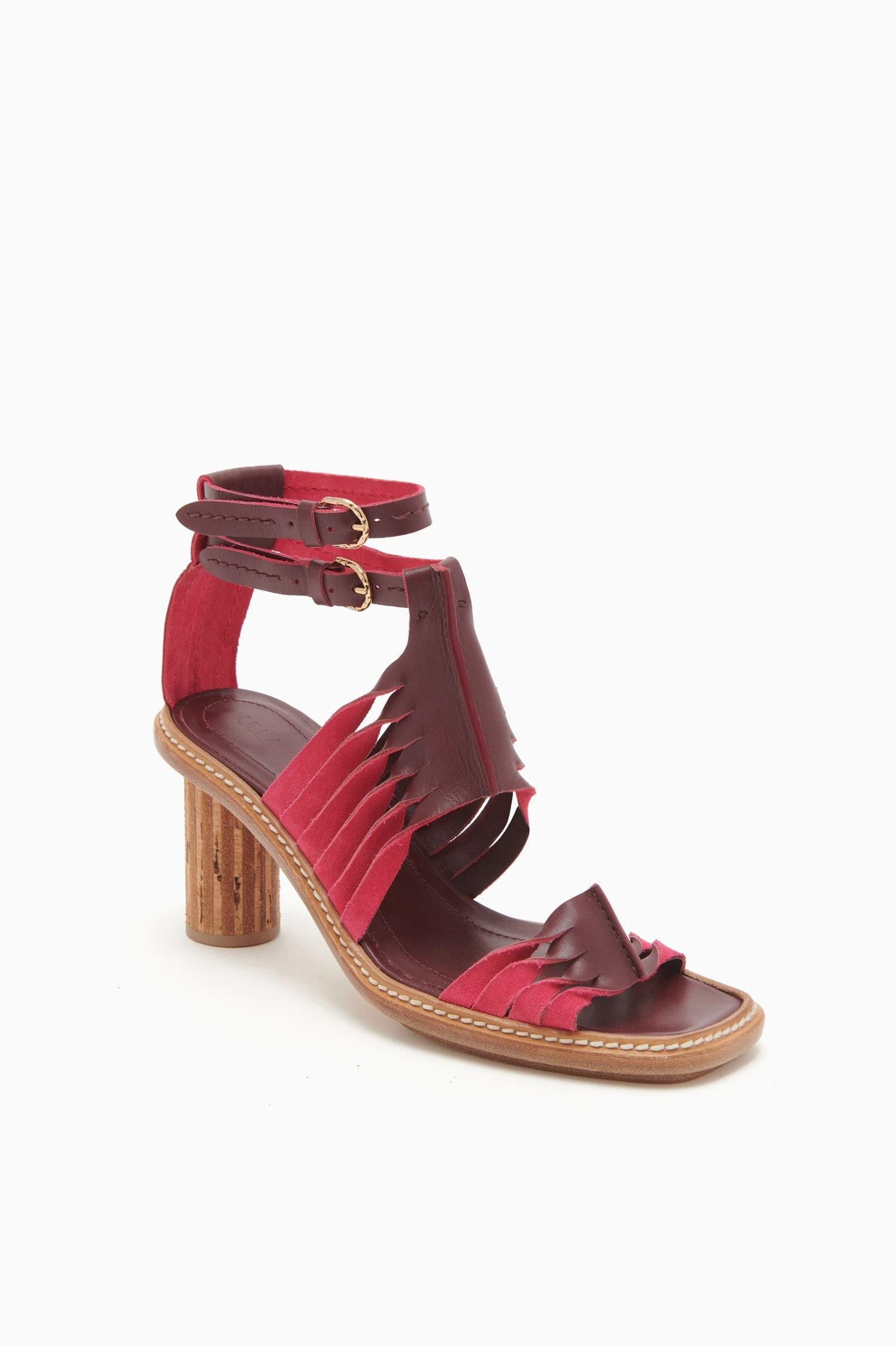 ULLA JOHNSON Madeira Twisted Contrast High Heel - Orchid Colorblock 2 ULLA JOHNSON Madeira Twisted Contrast High Heel - Orchid Colorblock - Image 2