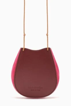 ULLA JOHNSON Paloma Ruched Pochette - Orchid Colorblock 9 ULLA JOHNSON Paloma Ruched Pochette - Orchid Colorblock -ULLA JOHNSON Outlet PF231120 PalomaRuchedPochette Oxblood d r web