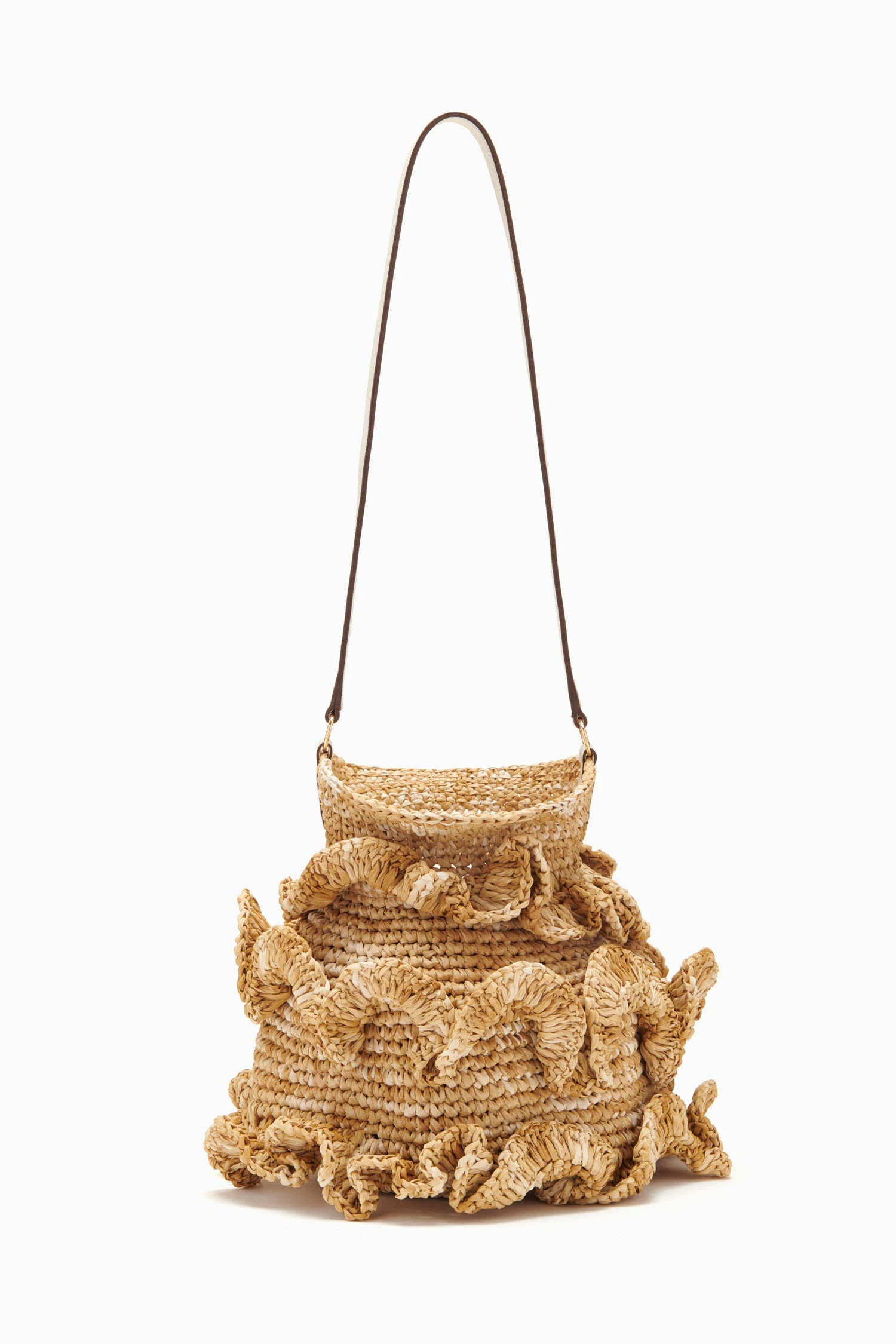 ULLA JOHNSON Ruffled Tulip Basket - Natural 2 ULLA JOHNSON Ruffled Tulip Basket - Natural - Image 2