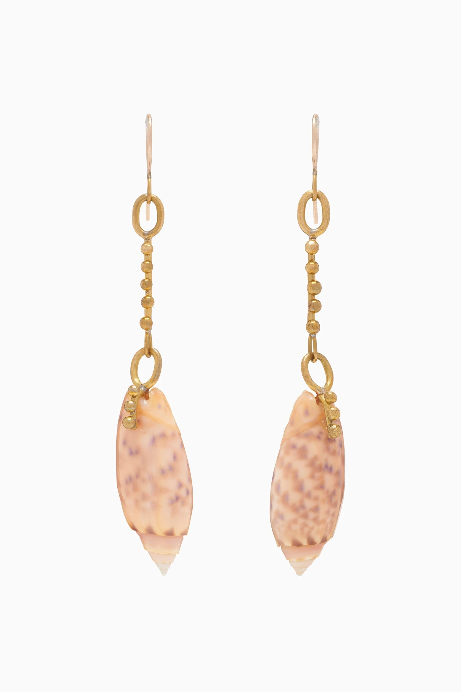 ULLA JOHNSON Small Shell Drop Earring - Pink Mitra Shell 2 ULLA JOHNSON Small Shell Drop Earring - Pink Mitra Shell - Image 2