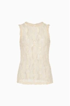 ULLA JOHNSON Theodora Sleeveless Tank - Cowrie -ULLA JOHNSON Outlet PS260804 TheodoraTop COWRIE a web