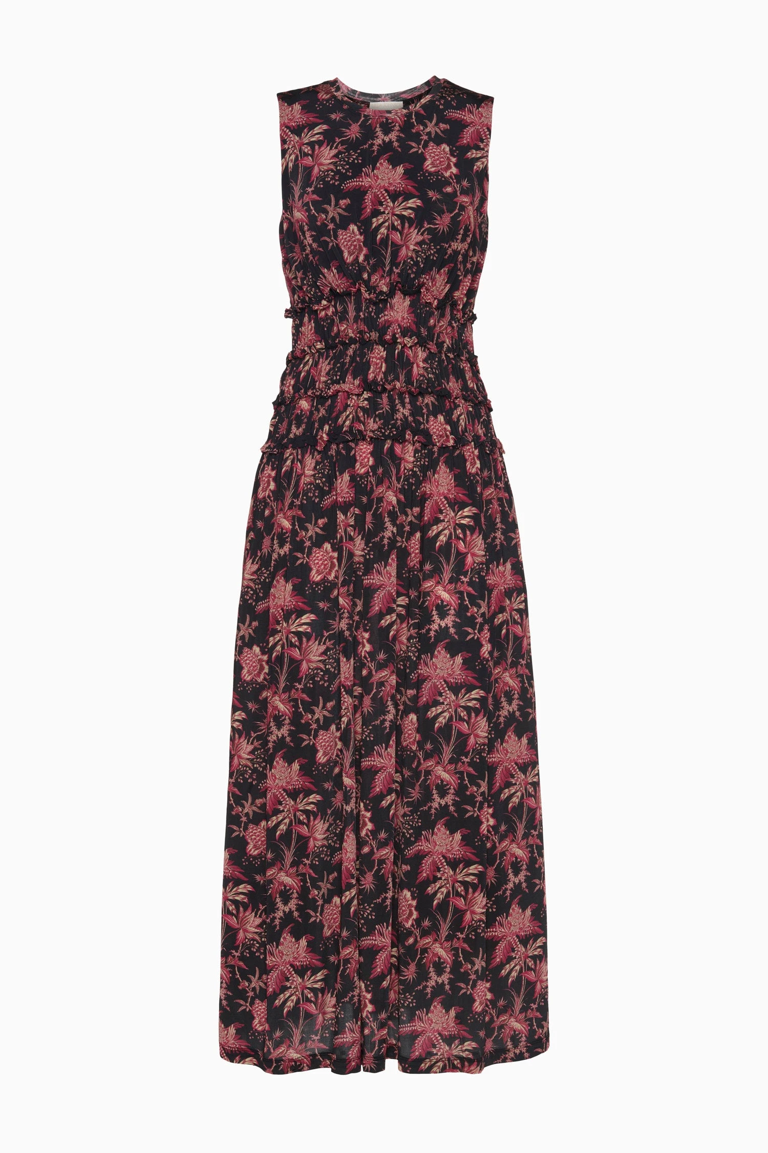 ULLA JOHNSON Kamaria Ruched Waist Dress - Midnight Lily 2 ULLA JOHNSON Kamaria Ruched Waist Dress - Midnight Lily - Image 2