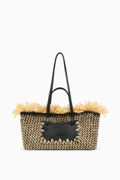 ULLA JOHNSON Lali Small E/W Tote - Noir Natural