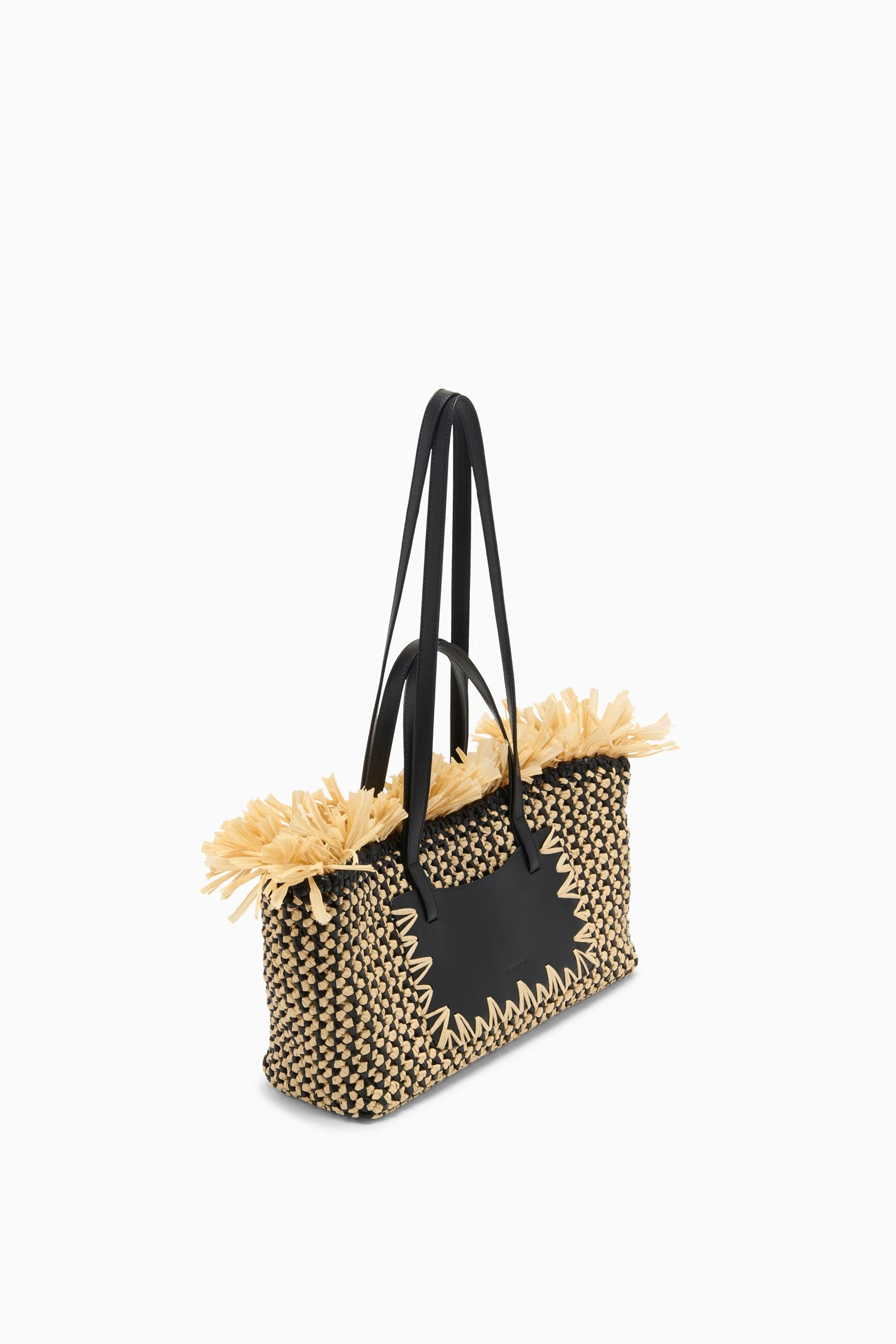 ULLA JOHNSON Lali Small E/W Tote - Noir Natural 2 ULLA JOHNSON Lali Small E/W Tote - Noir Natural - Image 2