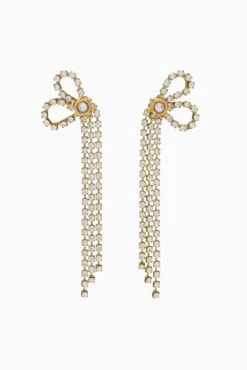 ULLA JOHNSON Crystal Bow Chandelier Earring - Crystal