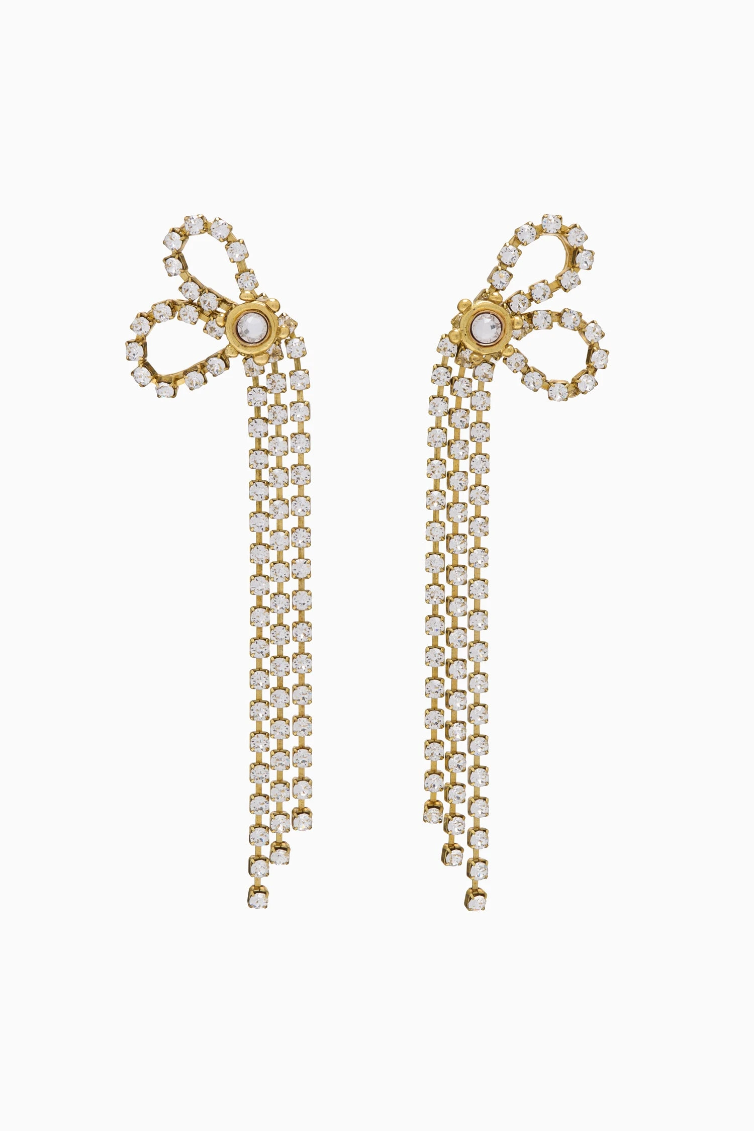 ULLA JOHNSON Crystal Bow Chandelier Earring - Crystal 1 ULLA JOHNSON Crystal Bow Chandelier Earring - Crystal