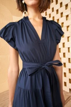 ULLA JOHNSON Ottilie Dress - Midnight -ULLA JOHNSON Outlet SHOT 0152 ULLA JOHNSON OTTILIE DRESS MIDNIGHT 0184 ALT