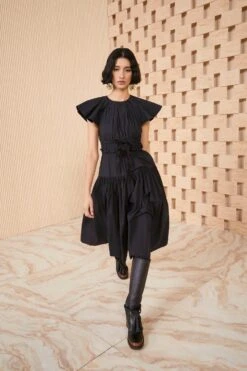 ULLA JOHNSON Delmara Dress - Noir -ULLA JOHNSON Outlet SHOT 056 ULLA JOHNSON DELMARA DRESS NOIR UJ990114 0025