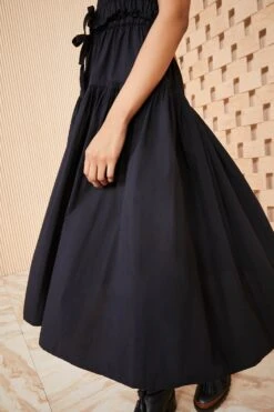 ULLA JOHNSON Delmara Dress - Noir -ULLA JOHNSON Outlet SHOT 056 0122 ULLA JOHNSON DELMARA DRESS NOIR UJ990114 view 1