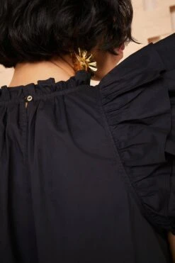 ULLA JOHNSON Eden Dress - Noir 6 ULLA JOHNSON Eden Dress - Noir -ULLA JOHNSON Outlet SHOT 075 ULLA JOHNSON EDEN DRESS NOIR UJ990115 0175