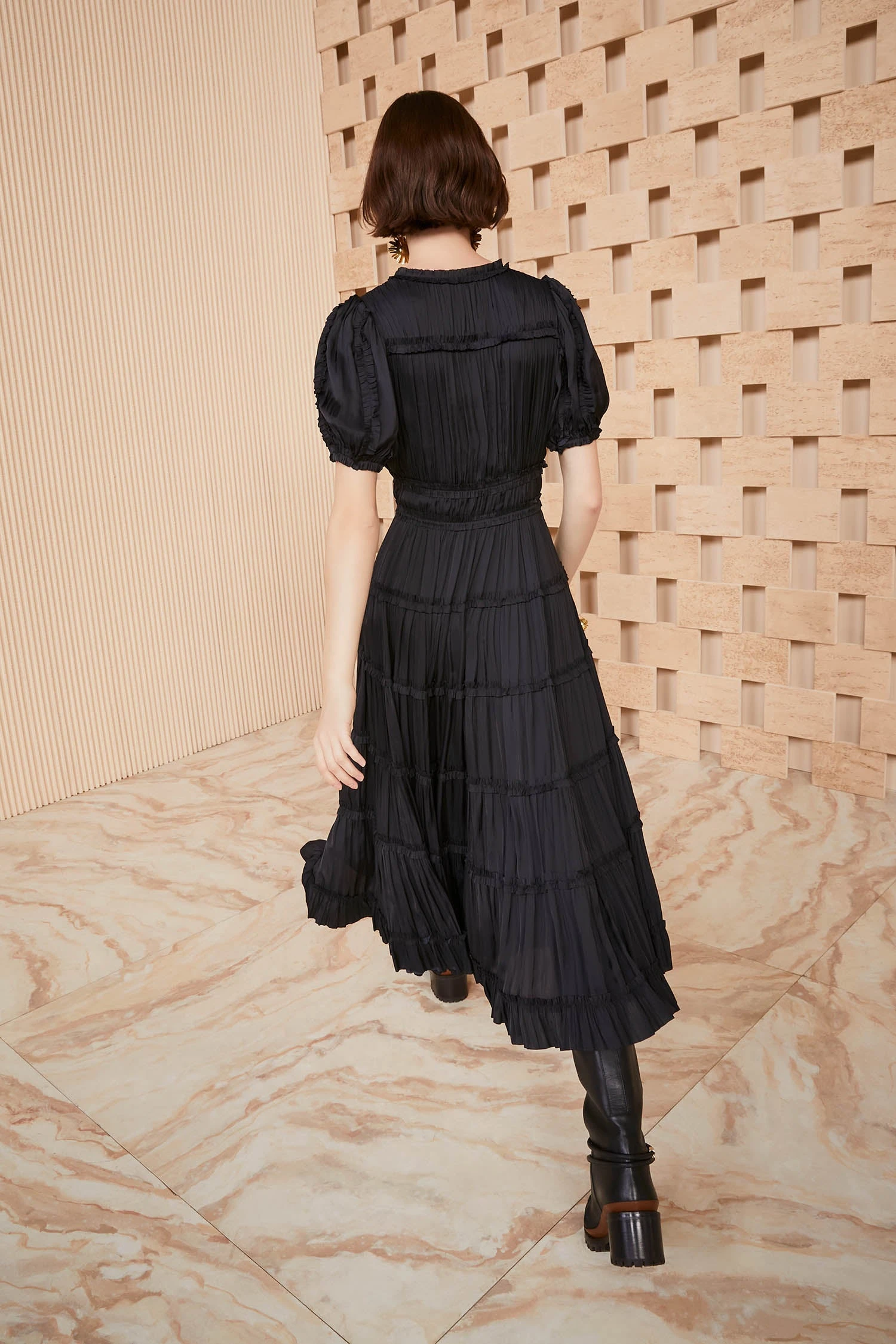 ULLA JOHNSON Olivia Dress - Noir 3 ULLA JOHNSON Olivia Dress - Noir - Image 3