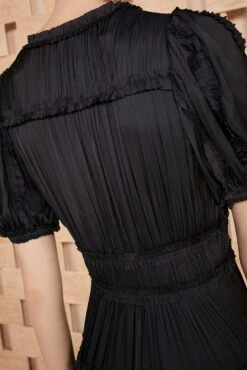 ULLA JOHNSON Olivia Dress - Noir 8 ULLA JOHNSON Olivia Dress - Noir -ULLA JOHNSON Outlet SHOT 109 ULLA JOHNSON OLIVIA DRESS NOIR UJ990152 0117