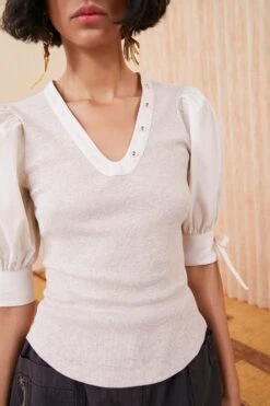 ULLA JOHNSON Pia Top - Oatmeal 11 ULLA JOHNSON Pia Top - Oatmeal -ULLA JOHNSON Outlet SHOT 137 0066 ulla johnson white pia top oatmeal UJ99 view 6