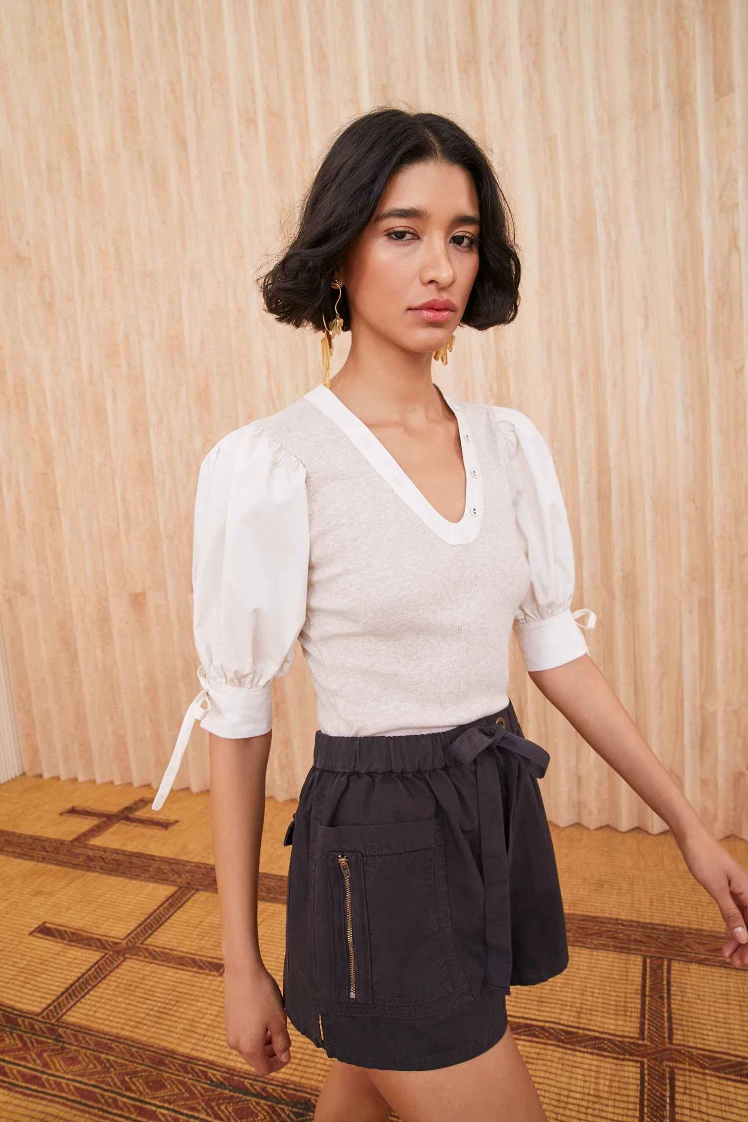 ULLA JOHNSON Pia Top - Oatmeal 1 ULLA JOHNSON Pia Top - Oatmeal