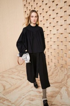 ULLA JOHNSON Marika Blouse - Noir -ULLA JOHNSON Outlet SHOT 207 ULLA JOHNSON MARIKA BLOUSE NOIR UJ990208 0011