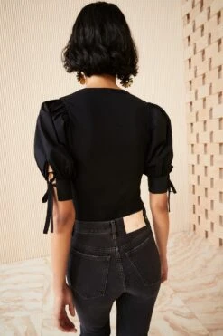 ULLA JOHNSON Pia Top - Noir -ULLA JOHNSON Outlet TEST ULLA JOHNSON PIA TOP NOIR UJ990723 view 4