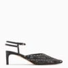 ULLA JOHNSON Francine Cage Kitten Heel - Noir